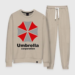 Костюм хлопковый женский Umbrella corporation, цвет: миндальный