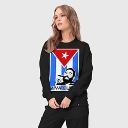 Костюм хлопковый женский Fidel: Viva, Cuba!, цвет: черный — фото 2