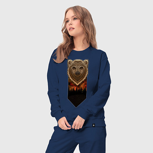 Женский костюм Медведь: владыка леса / Тёмно-синий – фото 3