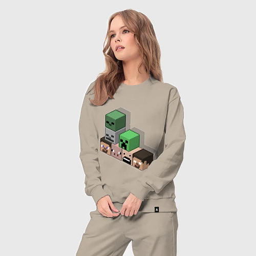 Женский костюм Minecraft Cube's / Миндальный – фото 3
