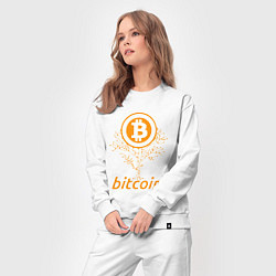 Костюм хлопковый женский Bitcoin Tree, цвет: белый — фото 2