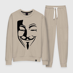Костюм хлопковый женский Vendetta Mask, цвет: миндальный