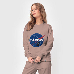 Костюм хлопковый женский Tardis NASA, цвет: пыльно-розовый — фото 2