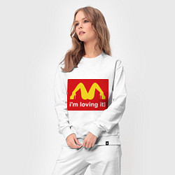 Костюм хлопковый женский Im lovin it!, цвет: белый — фото 2