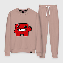 Костюм хлопковый женский Super Meat Boy, цвет: пыльно-розовый