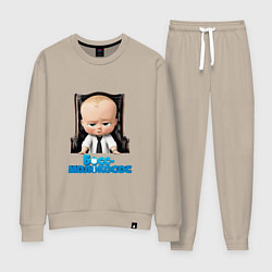 Костюм хлопковый женский Boss Baby, цвет: миндальный