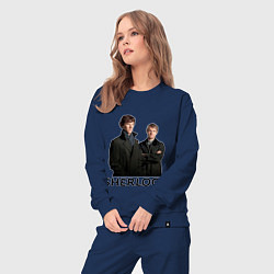 Костюм хлопковый женский Sherlock, цвет: тёмно-синий — фото 2