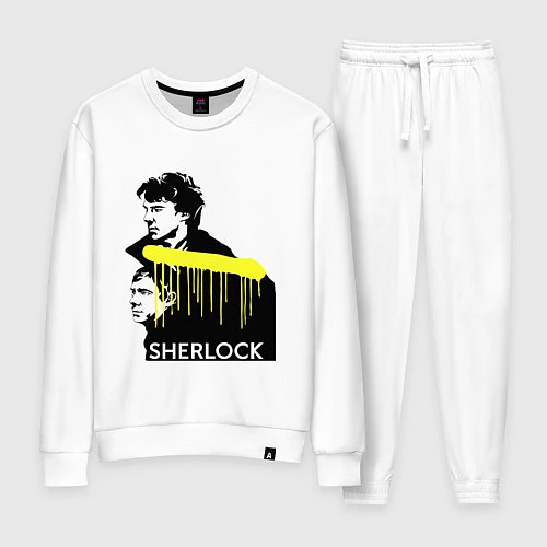 Женский костюм Sherlock: Yellow line / Белый – фото 1