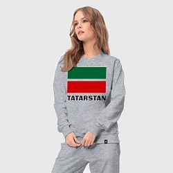 Костюм хлопковый женский Флаг Татарстана, цвет: меланж — фото 2