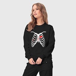 Костюм хлопковый женский TOP Skeleton, цвет: черный — фото 2