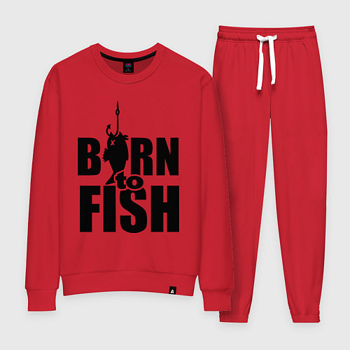 Женский костюм Born to fish / Красный – фото 1