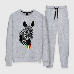 Костюм хлопковый женский Juventus Zebra, цвет: меланж