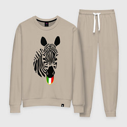 Костюм хлопковый женский Juventus Zebra, цвет: миндальный