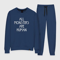 Костюм хлопковый женский All Monsters Are Human, цвет: тёмно-синий