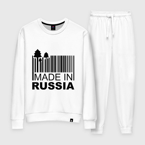 Женский костюм Made in Russia штрихкод / Белый – фото 1