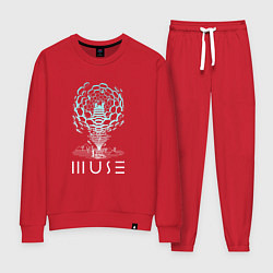 Костюм хлопковый женский Muse, цвет: красный