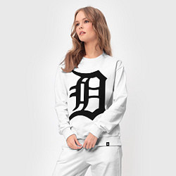 Костюм хлопковый женский Detroit Tigers, цвет: белый — фото 2
