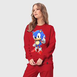 Костюм хлопковый женский Classic Sonic, цвет: красный — фото 2