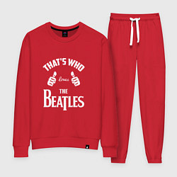 Костюм хлопковый женский That's Who Loves The Beatles, цвет: красный