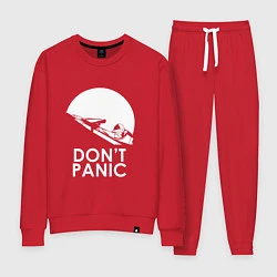 Костюм хлопковый женский Elon: Don't Panic, цвет: красный