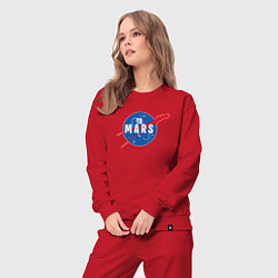 Костюм хлопковый женский Elon Musk: To Mars, цвет: красный — фото 2
