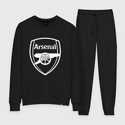 Костюм хлопковый женский FC Arsenal, цвет: черный