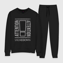 Костюм хлопковый женский Attention Shinedown, цвет: черный