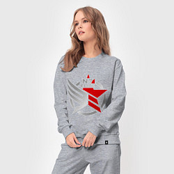 Костюм хлопковый женский N7 Elite, цвет: меланж — фото 2