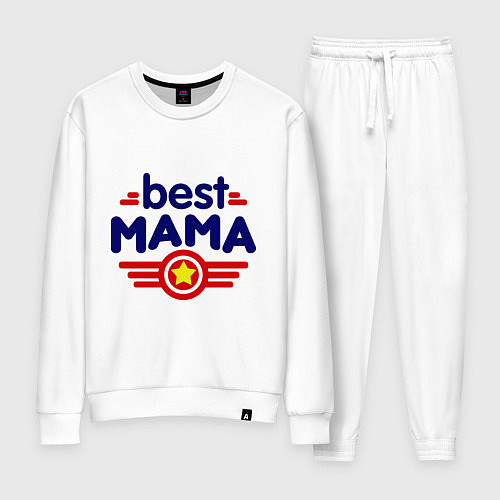 Женский костюм Best mama logo / Белый – фото 1