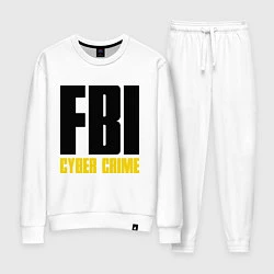 Костюм хлопковый женский FBI: Cyber Crime, цвет: белый