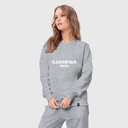 Костюм хлопковый женский ZASHKVAR WEAR, цвет: меланж — фото 2