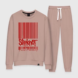 Костюм хлопковый женский Slipknot: barcode, цвет: пыльно-розовый