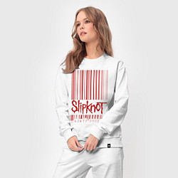 Костюм хлопковый женский Slipknot: barcode, цвет: белый — фото 2