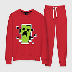 Костюм хлопковый женский Crash Minecraft, цвет: красный