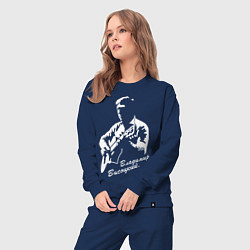 Костюм хлопковый женский Владимир Высоцкий, цвет: тёмно-синий — фото 2