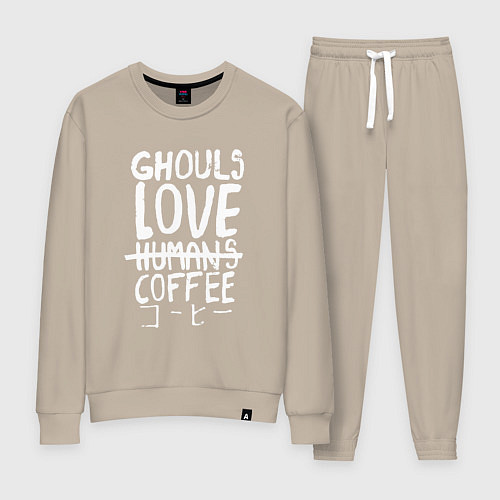 Женский костюм Ghouls Love Coffee / Миндальный – фото 1