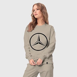 Костюм хлопковый женский Mercedes-Benz logo, цвет: миндальный — фото 2