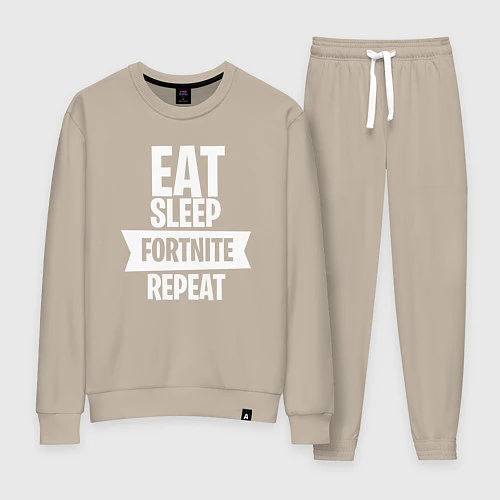 Женский костюм Eat Sleep Fortnite Repeat / Миндальный – фото 1