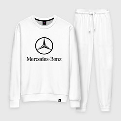 Костюм хлопковый женский Logo Mercedes-Benz, цвет: белый