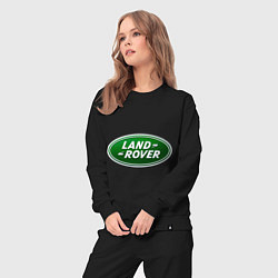Костюм хлопковый женский Logo Land Rover, цвет: черный — фото 2