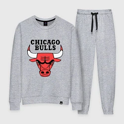 Костюм хлопковый женский Chicago Bulls, цвет: меланж