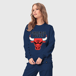 Костюм хлопковый женский Chicago Bulls, цвет: тёмно-синий — фото 2