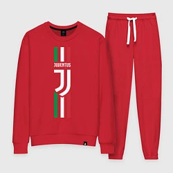 Костюм хлопковый женский FC Juventus: Italy, цвет: красный