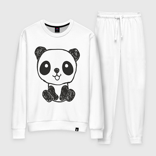 Женский костюм Малыш панда / Белый – фото 1