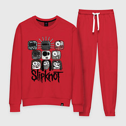 Костюм хлопковый женский Slipknot Masks, цвет: красный