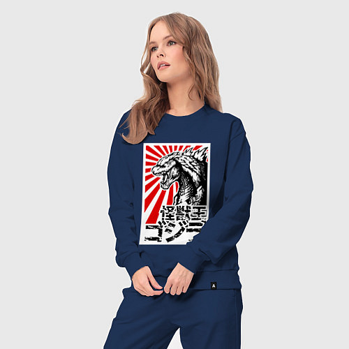 Женский костюм Godzilla Poster / Тёмно-синий – фото 3