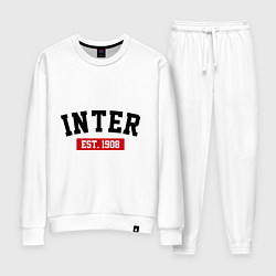 Костюм хлопковый женский FC Inter Est. 1908, цвет: белый