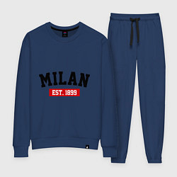 Костюм хлопковый женский FC Milan Est. 1899, цвет: тёмно-синий