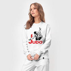 Костюм хлопковый женский Judo Master, цвет: белый — фото 2