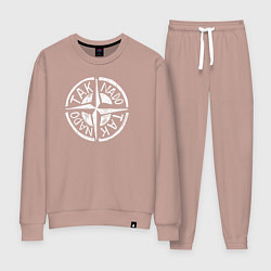 Костюм хлопковый женский Taknado Stone Island, цвет: пыльно-розовый